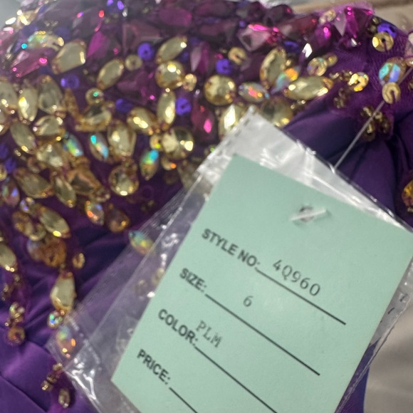Princess by Mary’s Purple & Gold Ball Gown – Size 6 – New With Tags - Picture 4 of 11